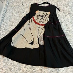 Queen of Sparkles Black Tank Dress with Pink Accents